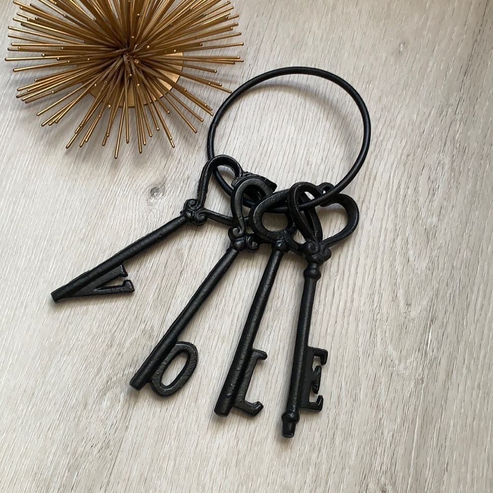 Vintage Cast Iron Key Ring Key Holder/‎ Hanger